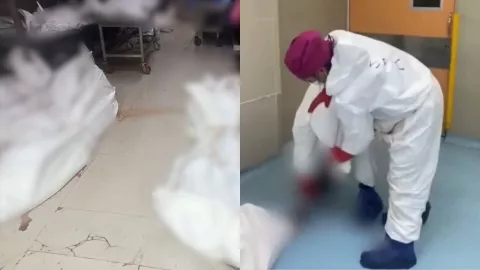 Trabajadores del Incifo jugando con cad&aacute;ver.