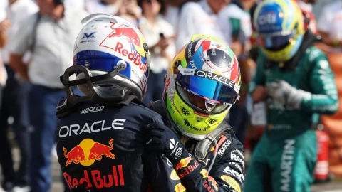 Max Verstappen y Checo P&eacute;rez