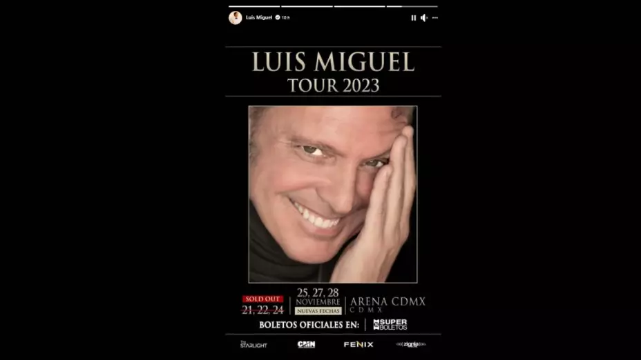 fecha boletos Luis Miguel