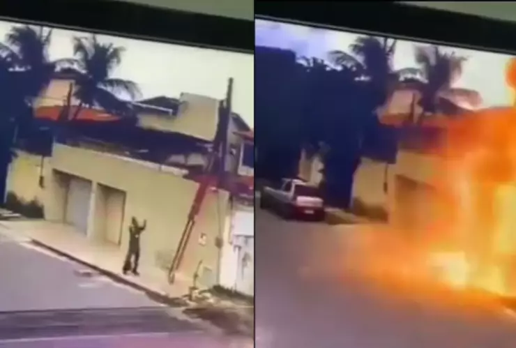 Hombres sobreviven a fuerte explosión eléctrica