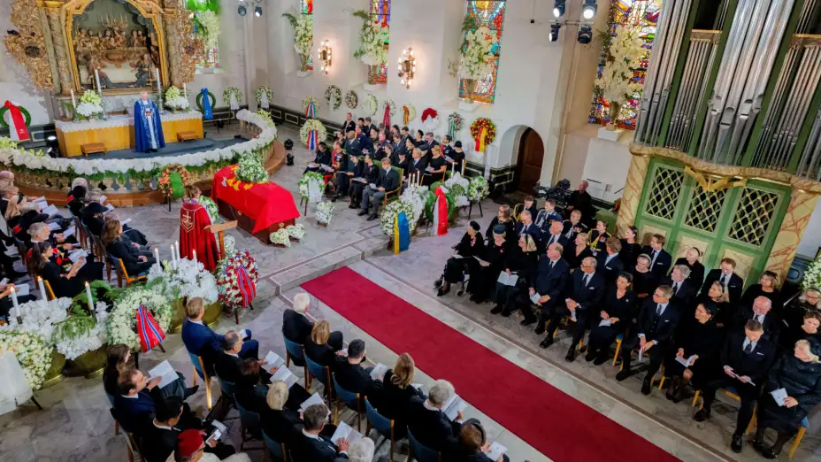 Funeral del rey Harald V en la catedral de Oslo, Noruega.
