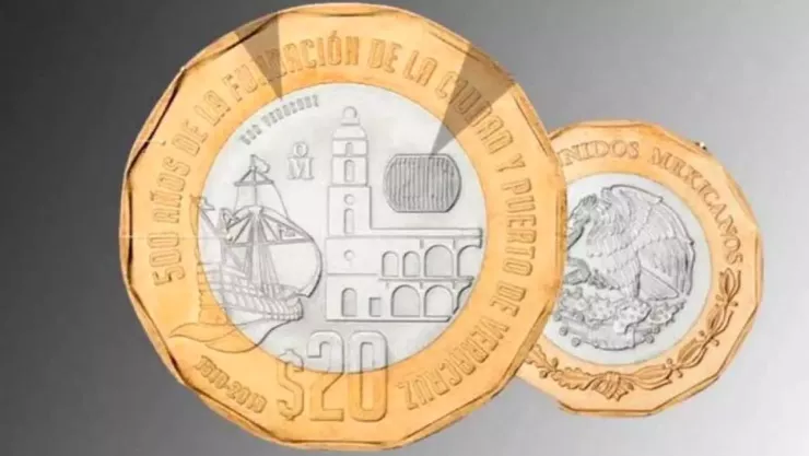 Monedas de 20 pesos más cotizadas