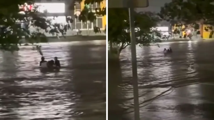 Las lluvias provocaron inundaciones en distintos puntos de Veracruz durante la madrugada