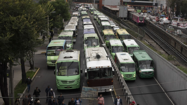 Manifestación de Transportistas en la Ciudad de México