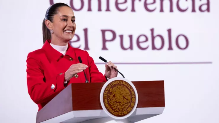 Claudia Sheinbaum en su conferencia mañanera.