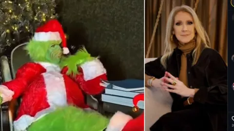 Céline Dion recrea escena de ‘El Grinch’ mientras canta “All by Myself”