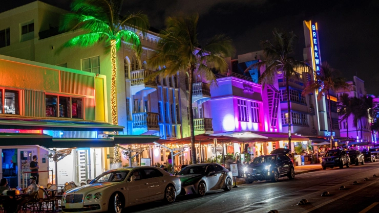 Una calle en Miami, Florida.