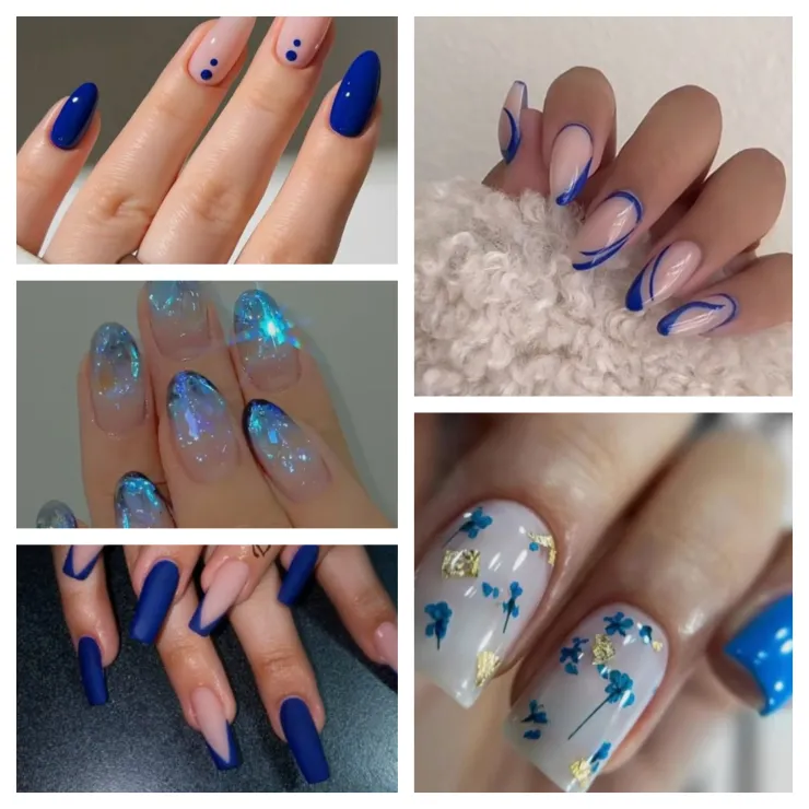 Uñas acrílicas azules