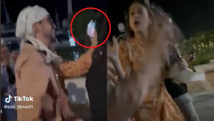 VIDEO Bad Bunny lanza al mar el teléfono de una fan que tomaba selfie