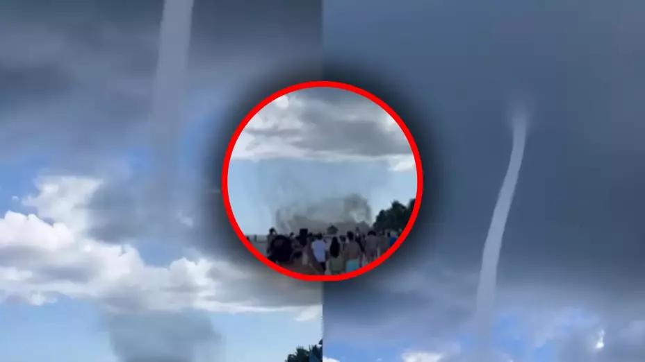 VIDEO: Tromba marina sorprende en Playa del Carmen el día de HOY, martes 12 de agosto de 2025