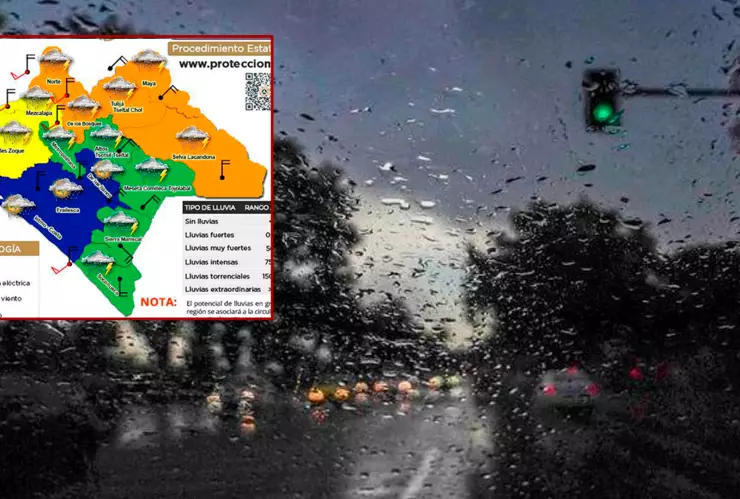 Municipios en Alerta Naranja por lluvias hoy 19 de octubre