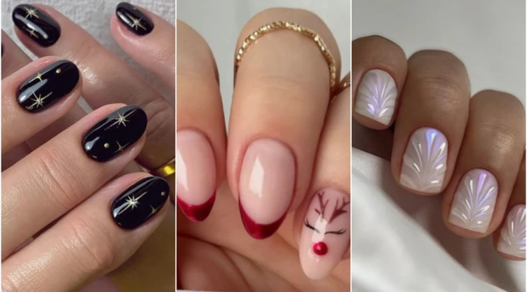 modelos de uñas cortas para lucir en Año Nuevo