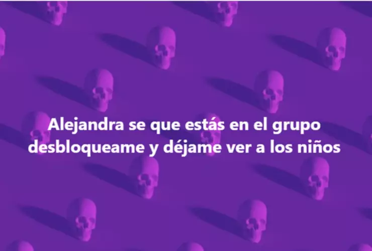 Mensaje a su ex en grupo de FB