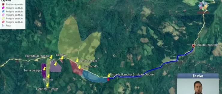 Ruta de la búsqueda del niño Iker en Oaxaca