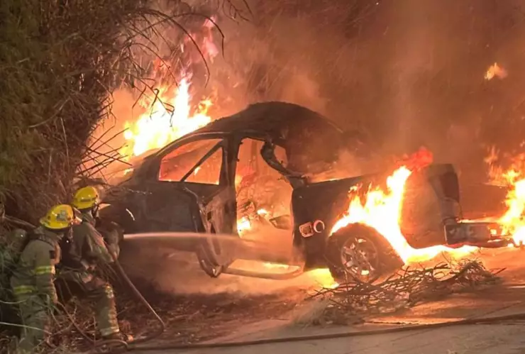 Camioneta accidentada en Guasave