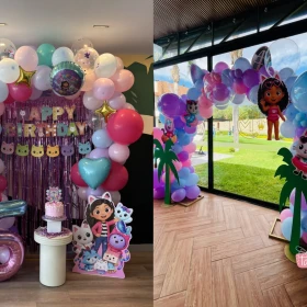 3 trucos para hacer un arco de globos sin estructura de La Casa de Muñecas de Gabby