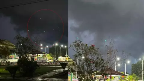 FOTOS_ ¿Ovnis en Chetumal_ Sorprenden extrañas luces en cielo capitalino