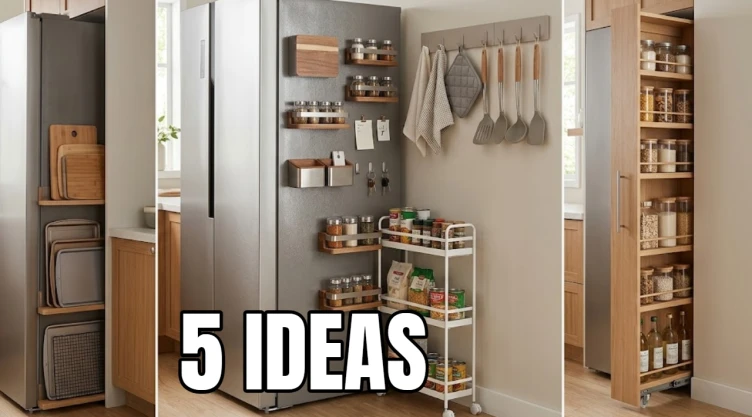 Qué hacer con el espacio entre el refrigerador y la pared: 5 ideas para ganar almacenamiento sin quitar espacio