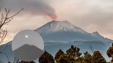 ovni en el popocatépetl