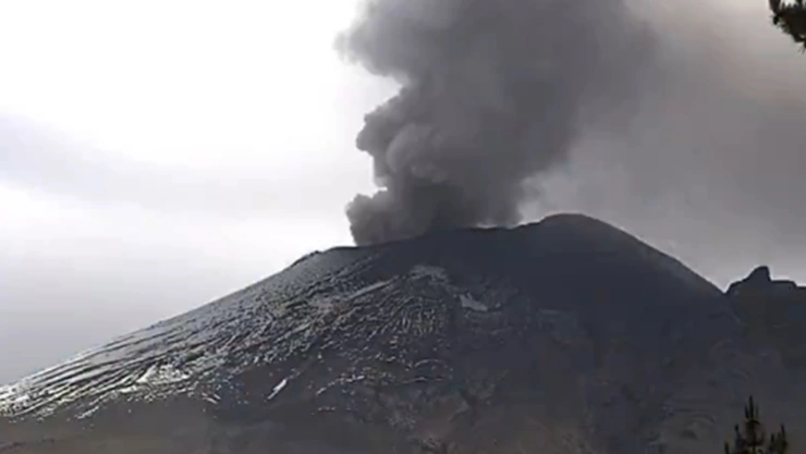 ceniza volcán Popocatépetl hoy