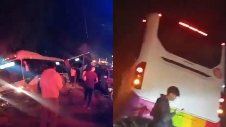 Accidente de Mexibús a la altura de Venta de Carpio.