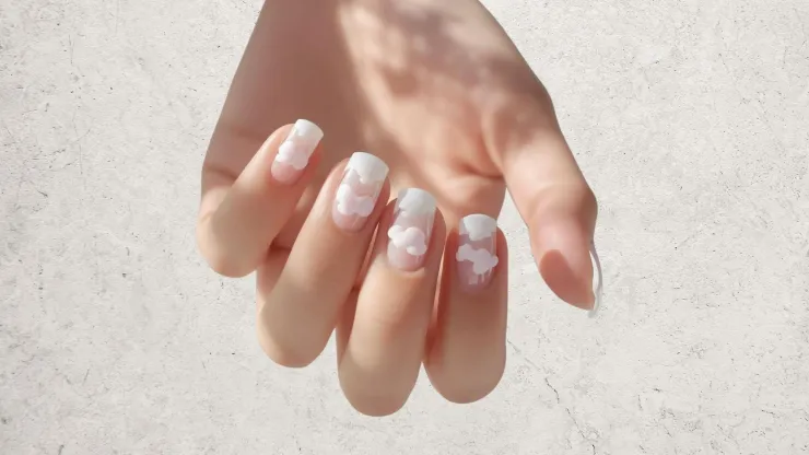 Uñas Cloud Dancer clásicas