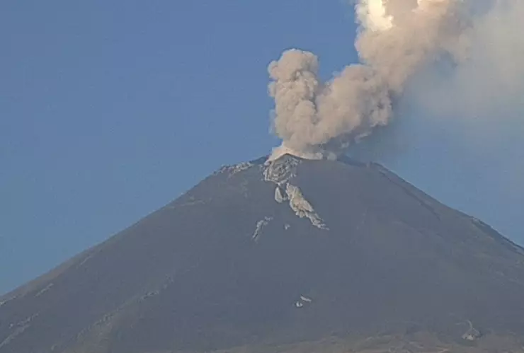 ceniza del volcán Popocatépetl hoy 3 de noviembre de 2024