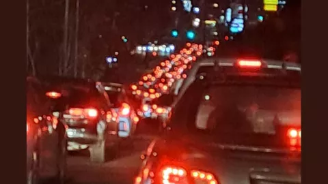 Tráfico en Santa fe en Tijuana durahasta tres horas