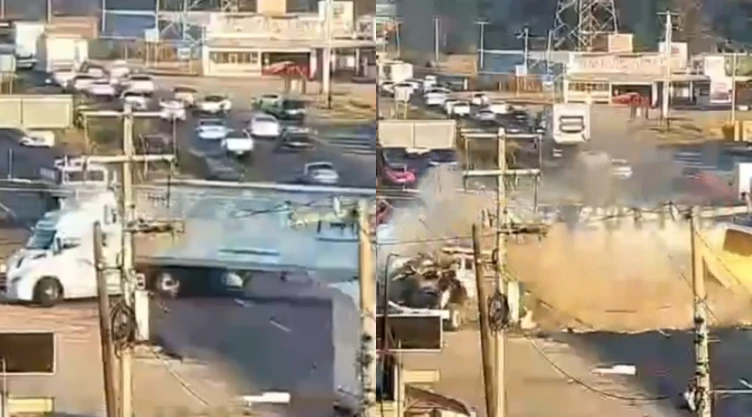 video choque tráiler camión tipo torton en Irapuato