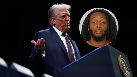 Fotos de Donald Trump y Decarlos Brown.