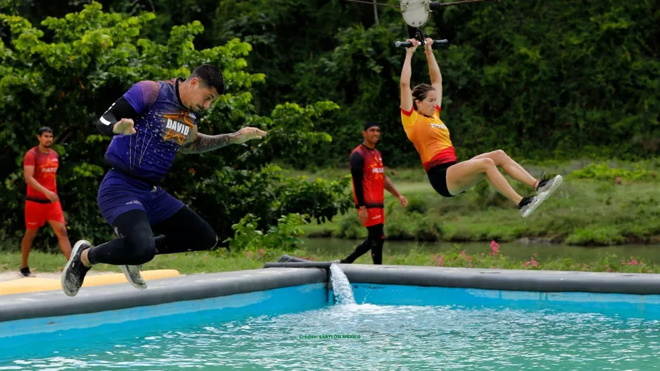 Duelo cruzado entre Javi Márquez y Mati Álvarez Exatlón México.