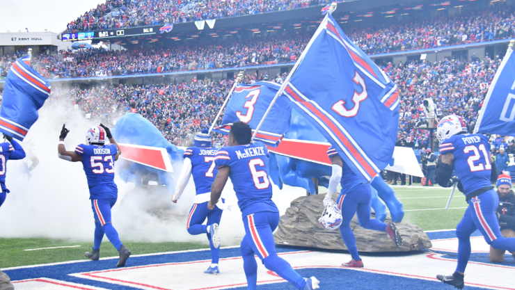 Jugadores de Buffalo homenajean a Damar Hamlin