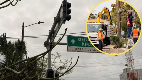 Semáforos vandalizados