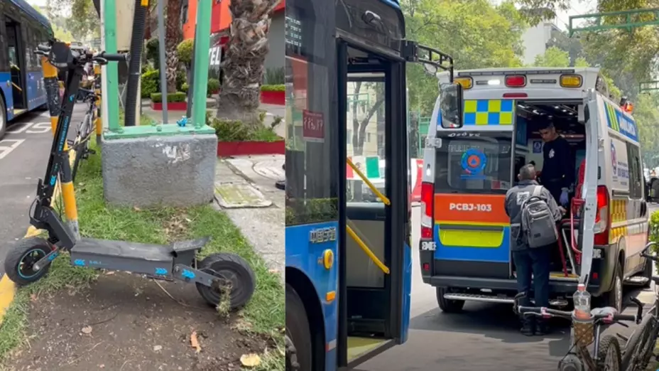 Mujer atropellada por Trolebús en la Narvarte, CDMX, mientras viajaba en scooter