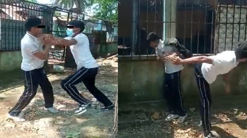 Estudiantes pelea en Chiapas