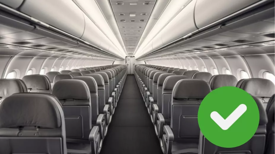 Estos asientos son los que te pueden salvar la vida en un accidente aéreo