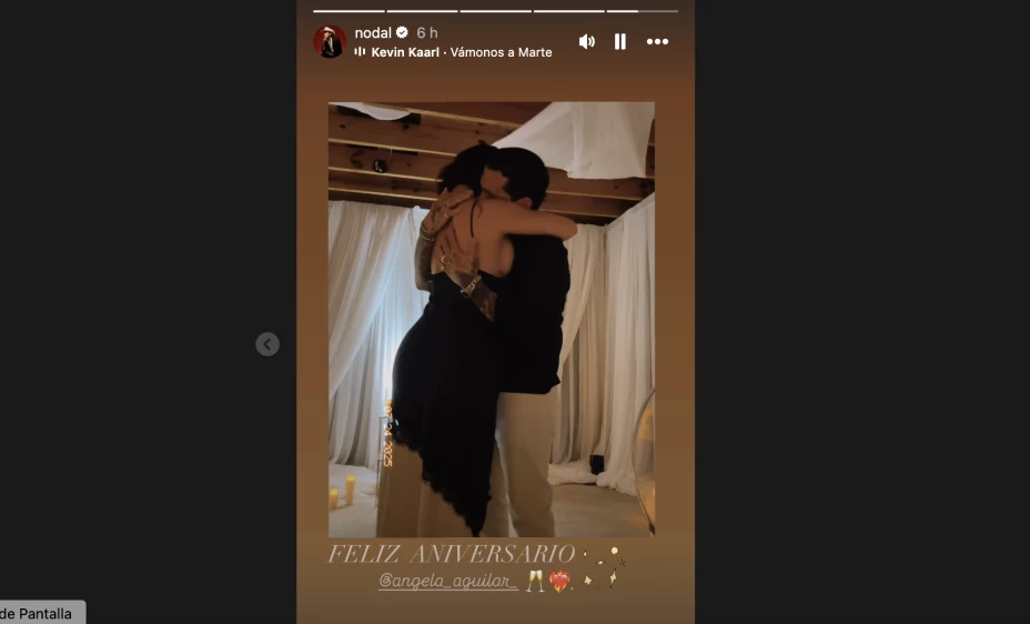 Christian Nodal celebra su primer aniversario de casado.