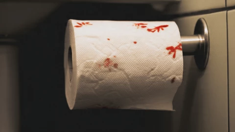 Papel higiénico infectado baño público