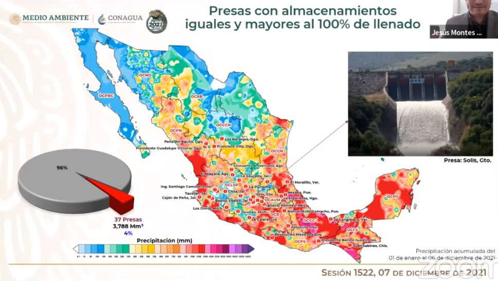 Informe Sistema Cutzamala: 37 presas de México están al 100%