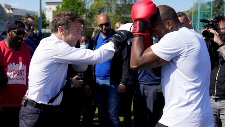 macron box campana electoral