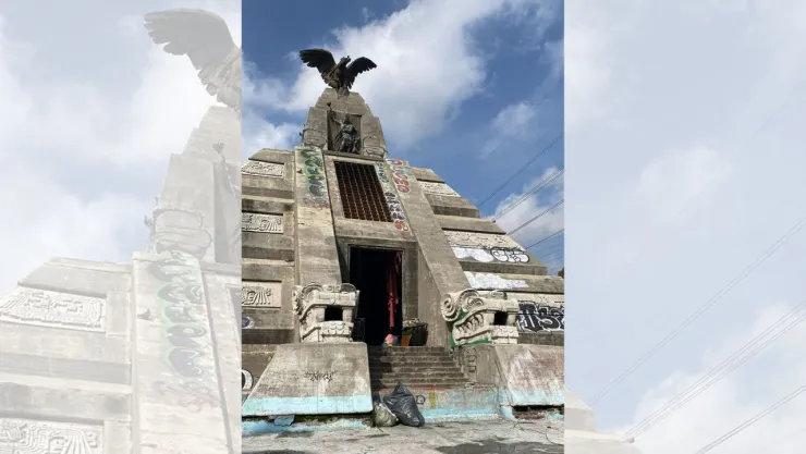 Incendio en el Monumento a la Raza se prende en fuego por una fogata