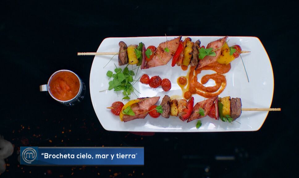 Brocheta, cielo mar y tierra, Masterchef México 2018