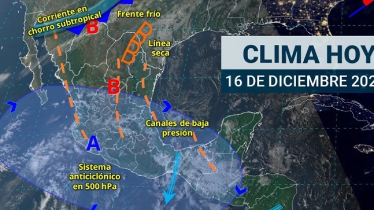 Clima hoy 16 de diciembre 2024