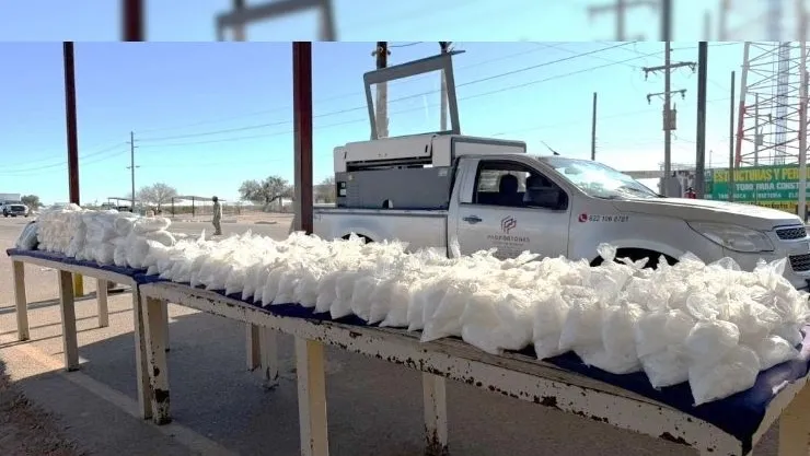 Camioneta asegurada con drogas en Sonora; iba desde Culiacán