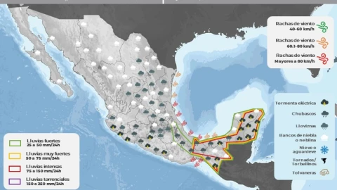 Clima en México 15 de noviembre de 2023