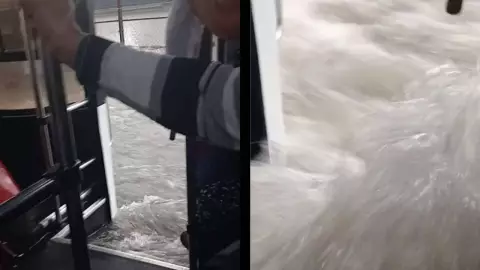 Chofer pide a sus pasajeros rezar