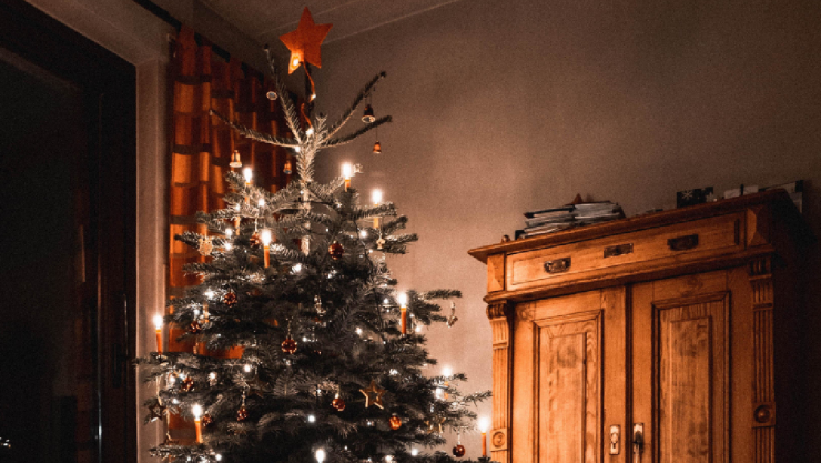 Hombre arroja árbol de Navidad a su esposa, le pidió ayuda en la cena