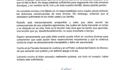 Filtran supuesta carta de la madre de Fofo Márquez tras ser vinculado a proceso