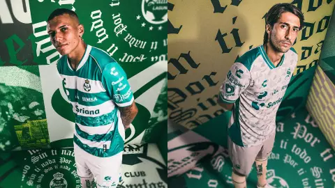 Santos playera de local y visitante Apertura 2025