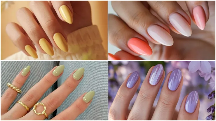 tonos pastel - ideas de uñas almendradas bonitas para primavera 2026